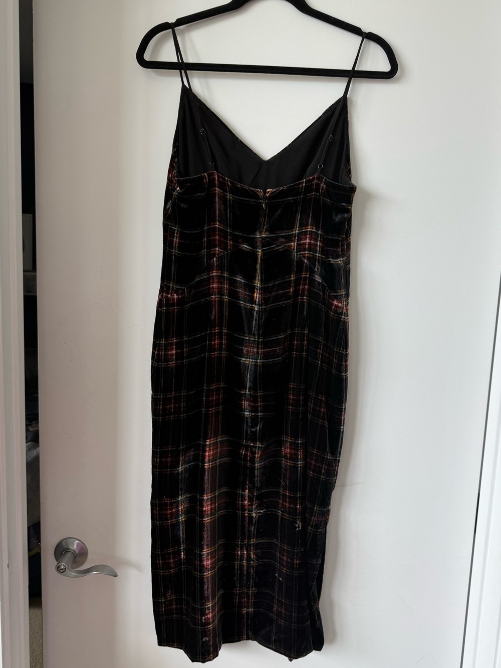 J. Crew Velvet Stewart Tartan plaid midi dress size 4 - Picture 4 of 8